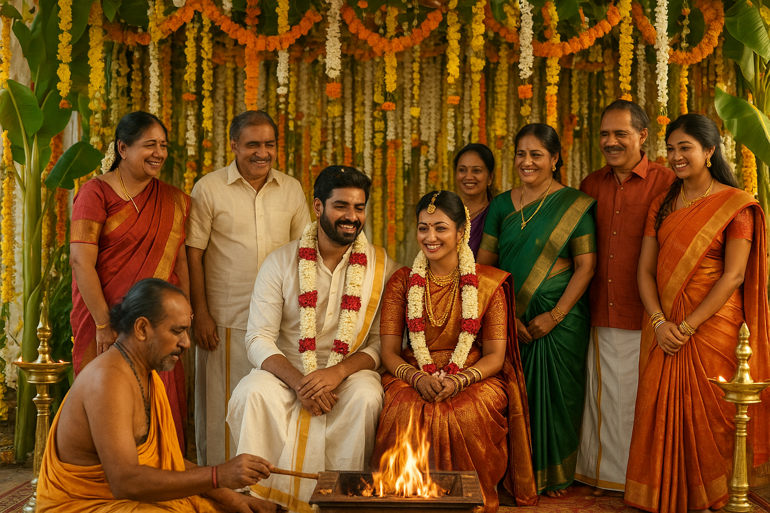 Home hindu weding stage